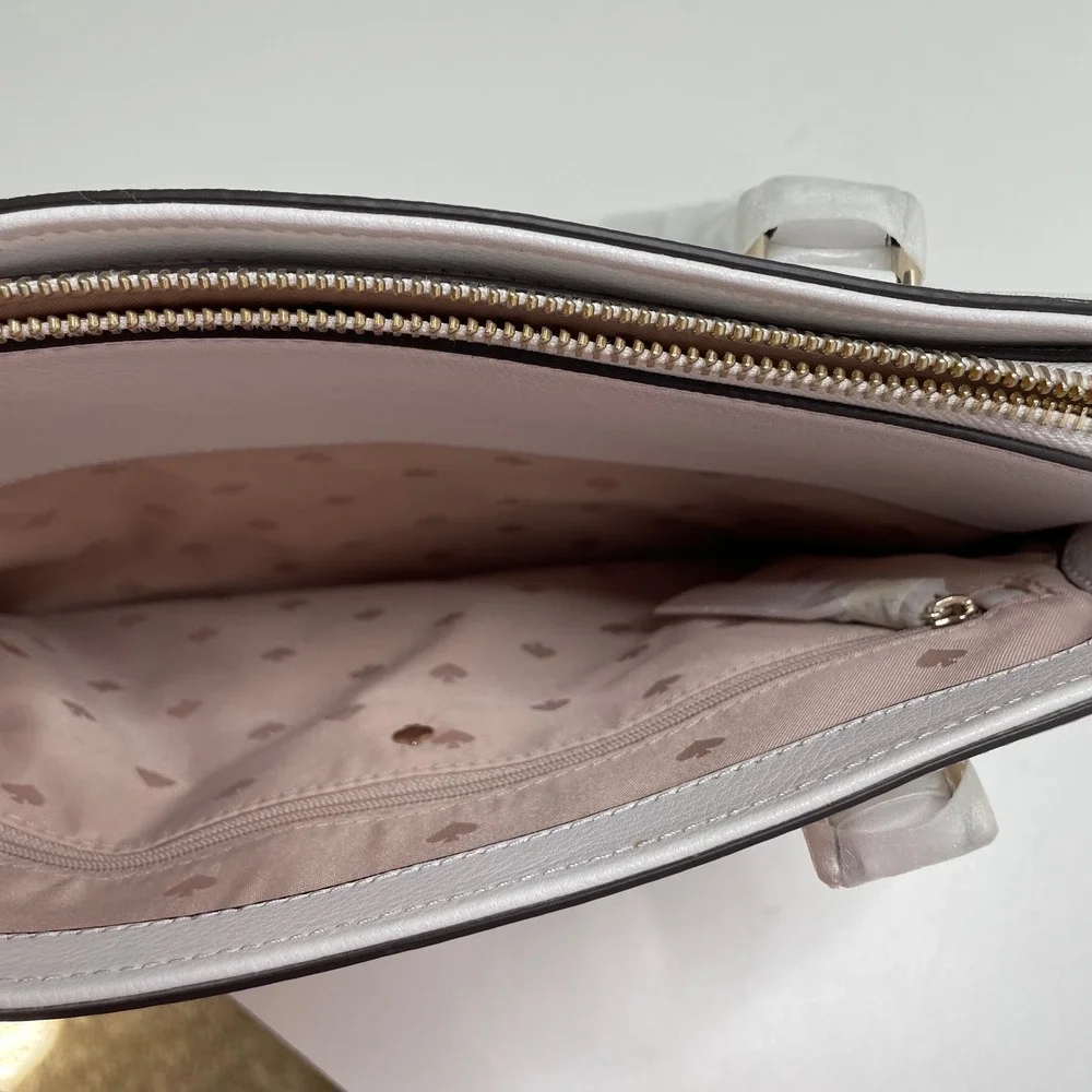 Kate Spade Small Mariella Greene Street White Leather Satchel Purse‎ Bride NEW